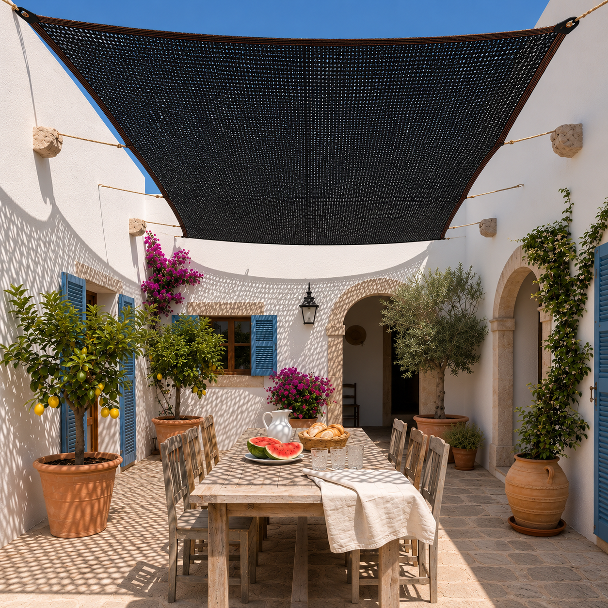 Filet d'Ombrage PEHD Anti-UV pour Jardin et Serre
