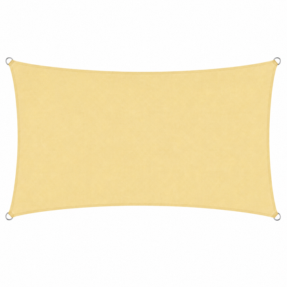 Voile d'Ombrage Rectangulaire Beige Respirante Anti-UV