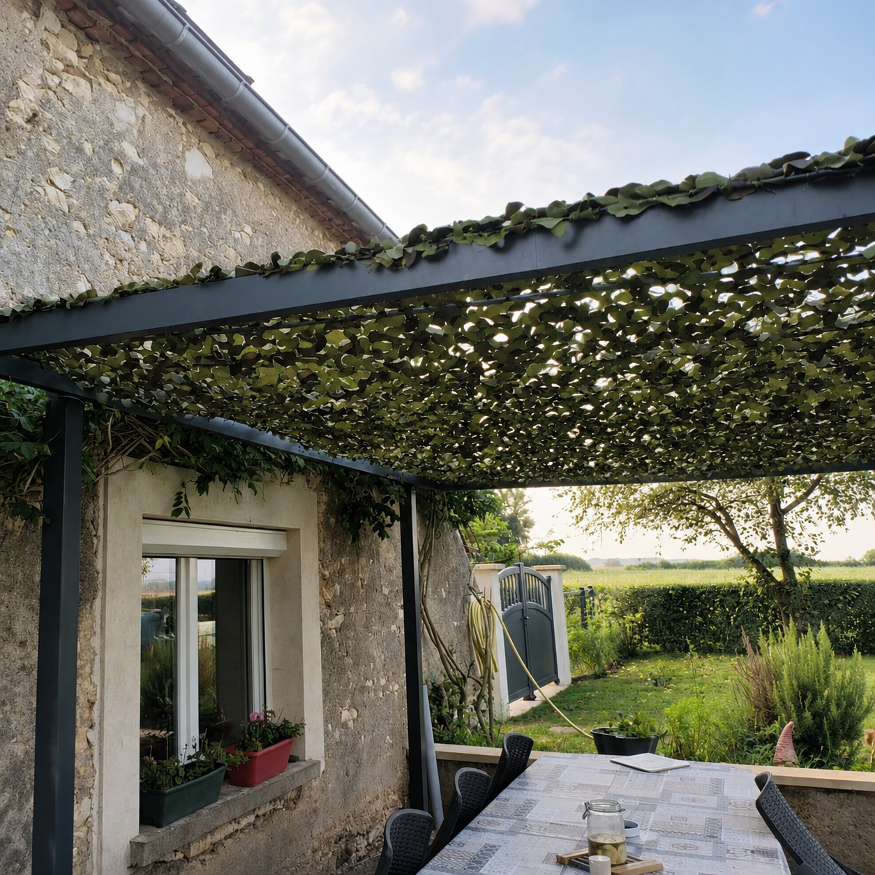 Filet de Camouflage Anti-UV pour Jardin et Pergola