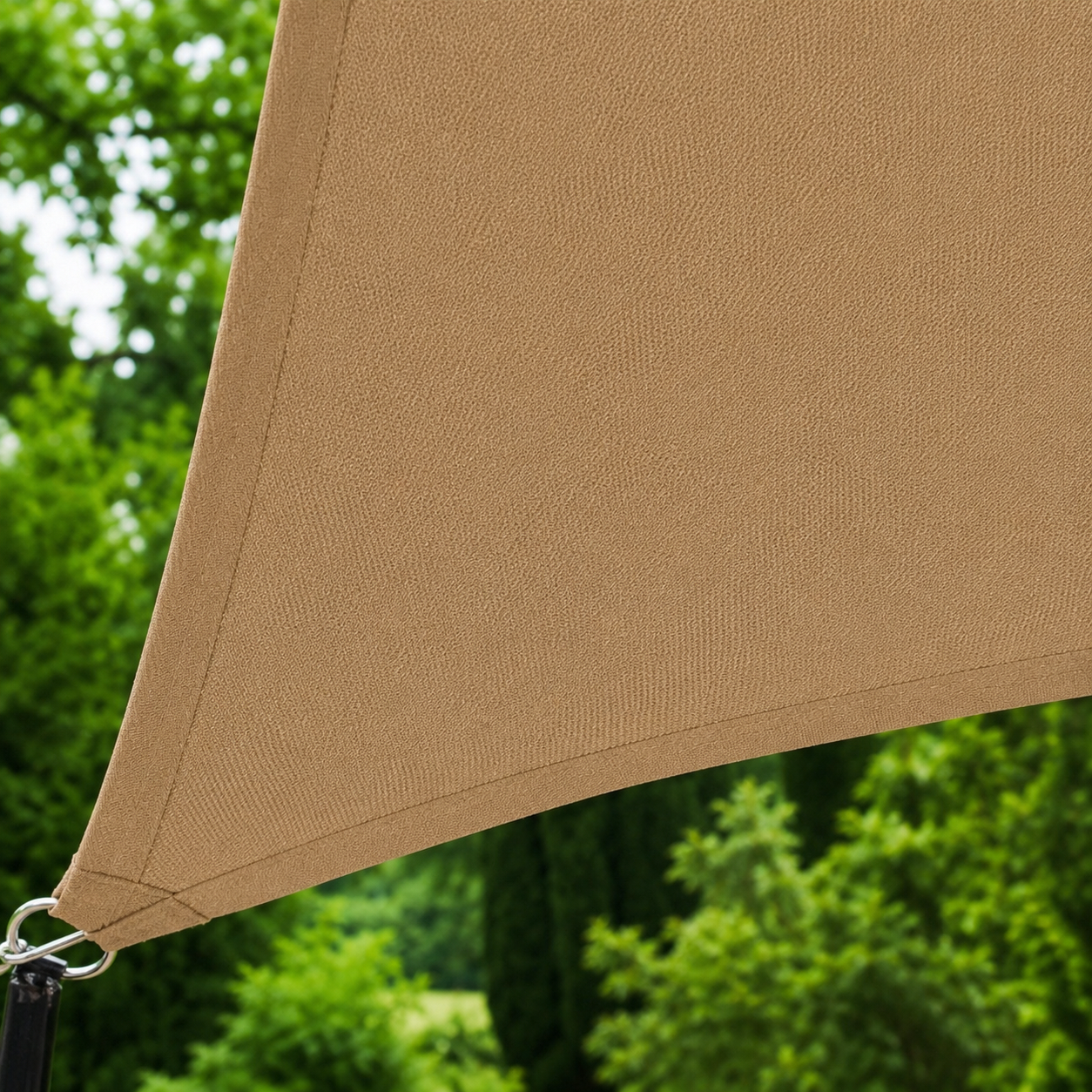 Voile d'Ombrage Carrée Sable Imperméable Anti-UV