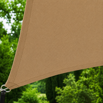 Voile d'Ombrage Carrée Sable Imperméable Anti-UV