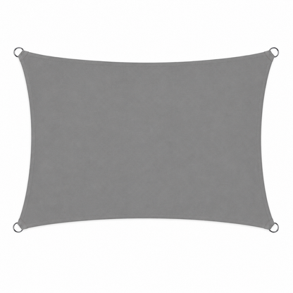 Voile d'Ombrage Rectangulaire Gris Respirante Anti-UV