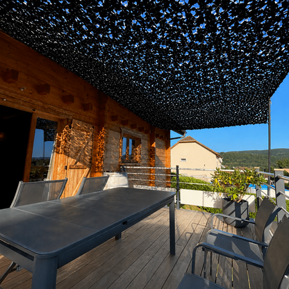 Filet de Camouflage Noir Anti-UV pour Jardin et Pergola