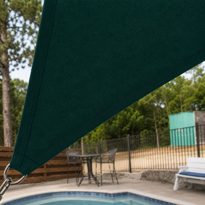 Voile d'Ombrage Triangulaire Vert Imperméable Anti-UV