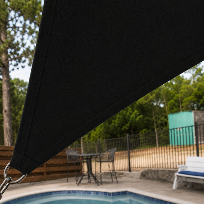 Voile d'Ombrage Triangulaire Noir Imperméable Anti-UV