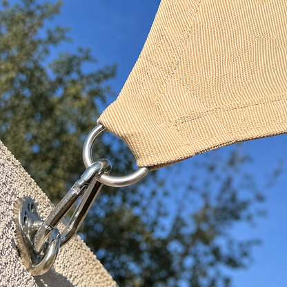 Voile d'Ombrage Carrée Beige Imperméable Anti-UV