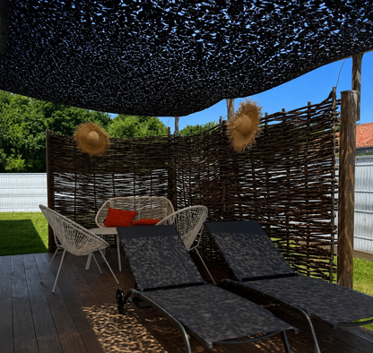 Filet de Camouflage Noir Anti-UV pour Jardin et Pergola