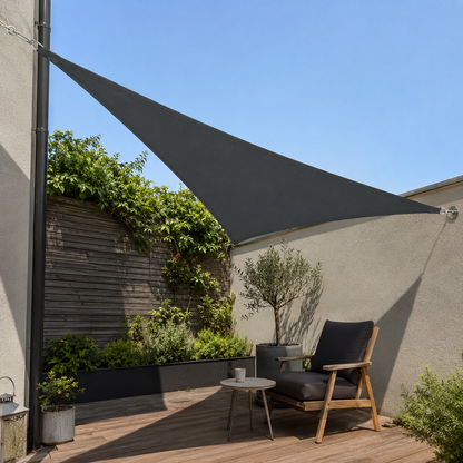 Voile d'Ombrage Triangulaire Gris Foncé Imperméable Anti-UV