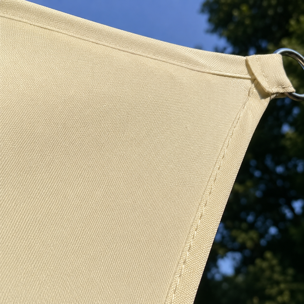 Voile d'Ombrage Triangulaire Beige Imperméable Anti-UV