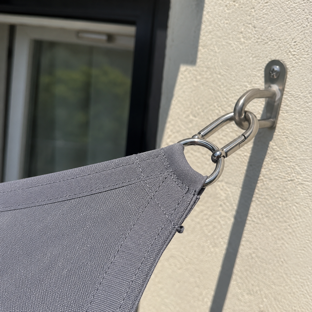 Voile d'Ombrage Carrée Gris Imperméable Anti-UV