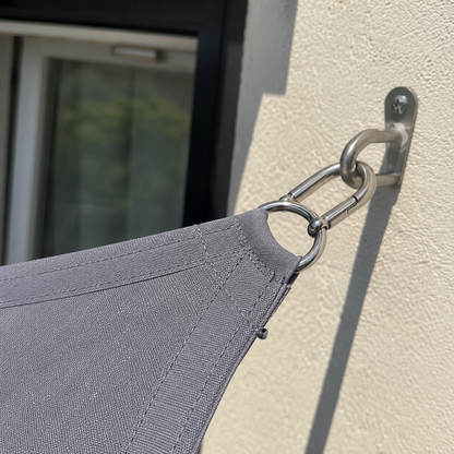 Voile d'Ombrage Carrée Gris Imperméable Anti-UV