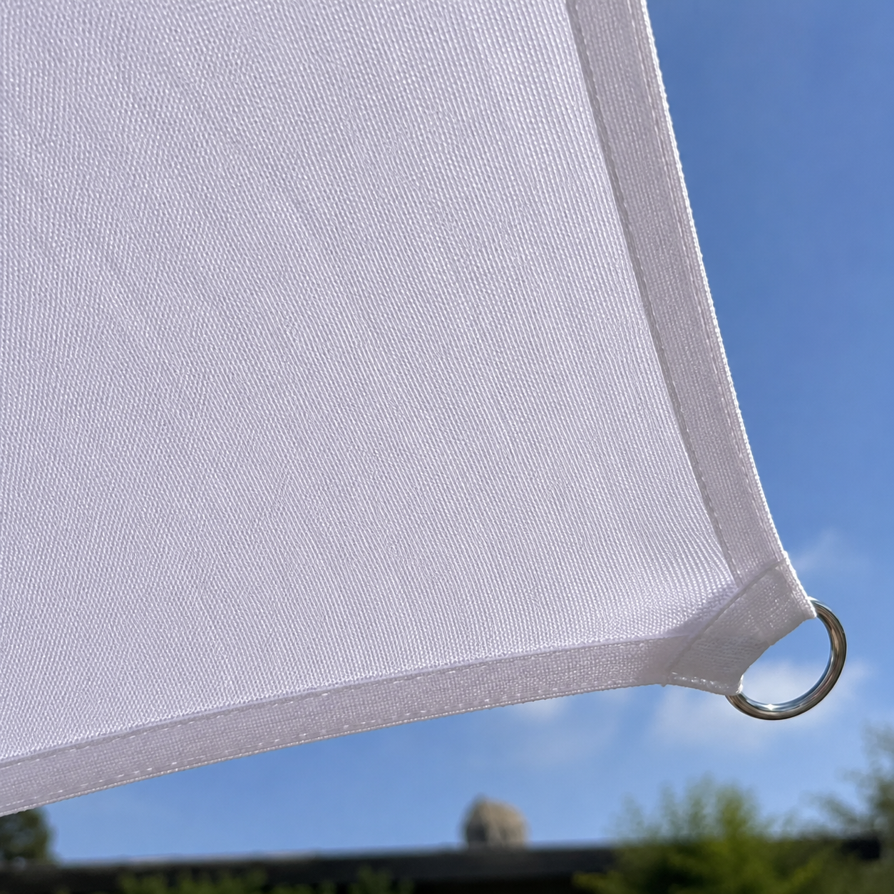 Voile d'Ombrage Rectangulaire Blanc Respirante Anti-UV