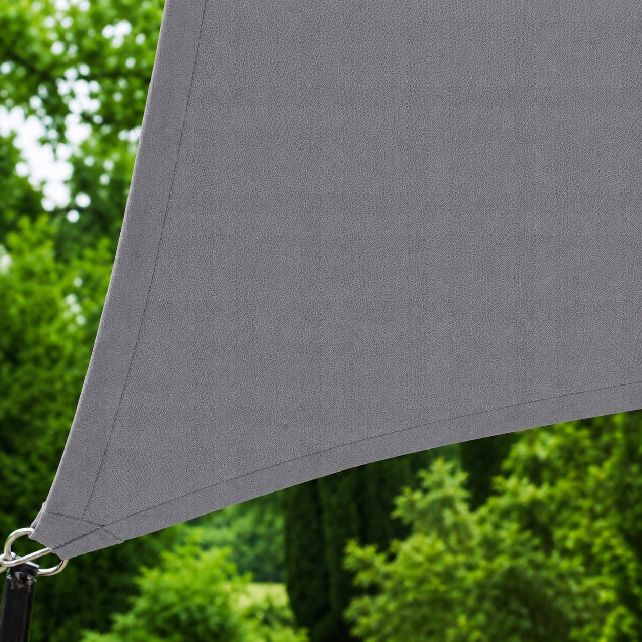 Voile d'Ombrage Carrée Gris Imperméable Anti-UV