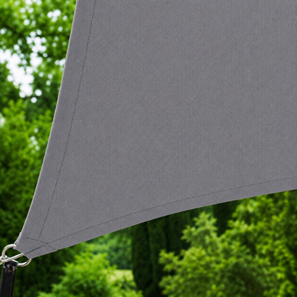 Voile d'Ombrage Carrée Gris Imperméable Anti-UV