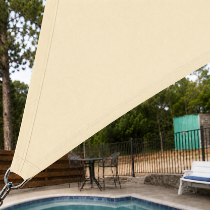 Voile d'Ombrage Triangulaire Beige Imperméable Anti-UV