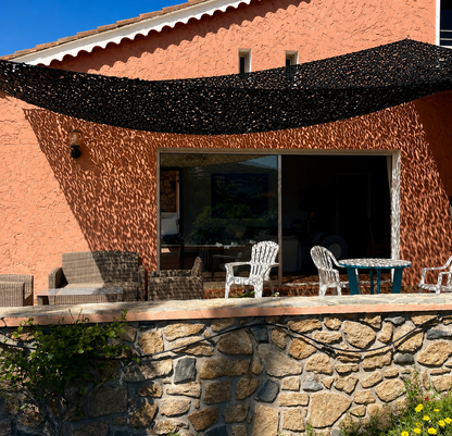 Filet de Camouflage Noir Anti-UV pour Jardin et Pergola