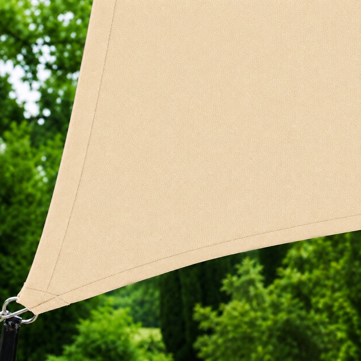 Voile d'Ombrage Carrée Beige Imperméable Anti-UV