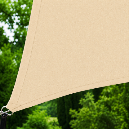 Voile d'Ombrage Carrée Beige Imperméable Anti-UV