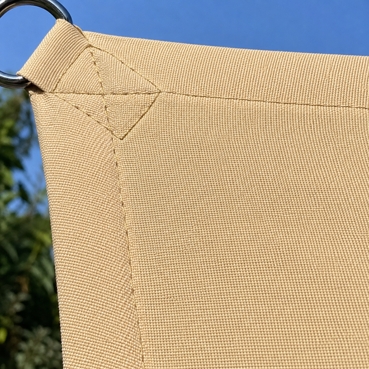 Voile d'Ombrage Rectangulaire Beige Imperméable Anti-UV