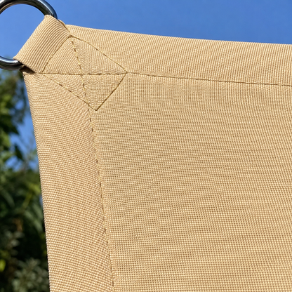Voile d'Ombrage Rectangulaire Beige Imperméable Anti-UV