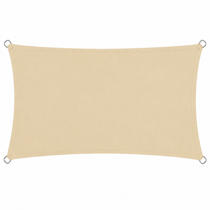 Voile d'Ombrage Rectangulaire Beige Imperméable Anti-UV