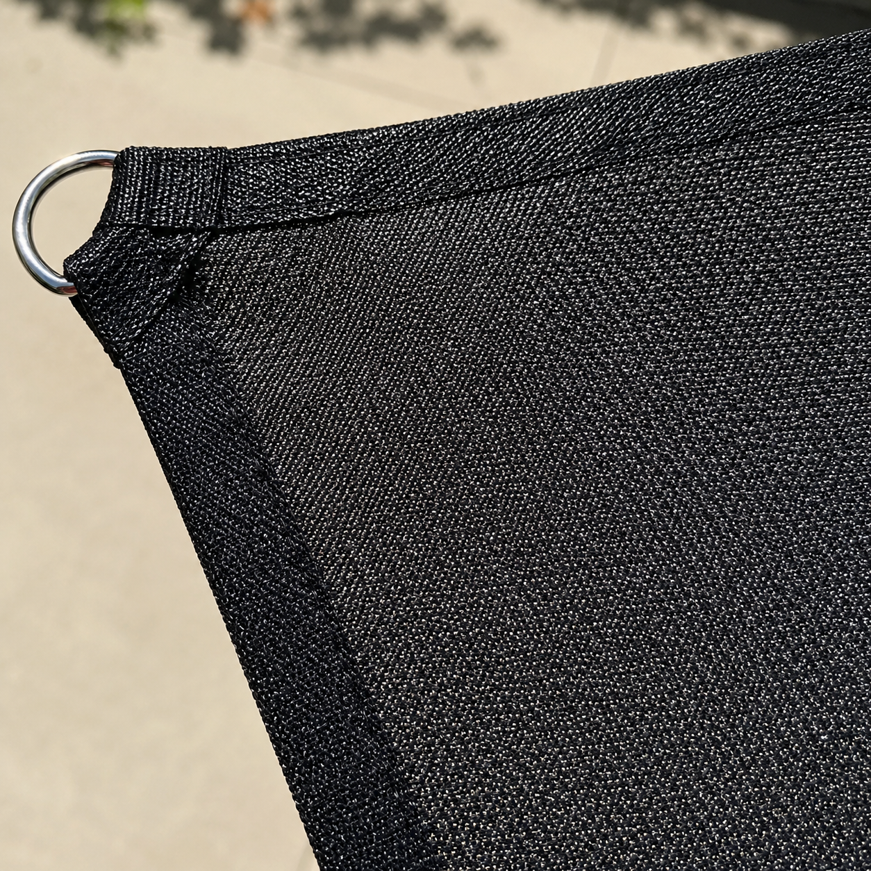 Voile d'Ombrage Rectangulaire Noir Respirante Anti-UV