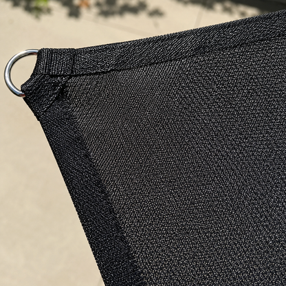 Voile d'Ombrage Rectangulaire Noir Respirante Anti-UV
