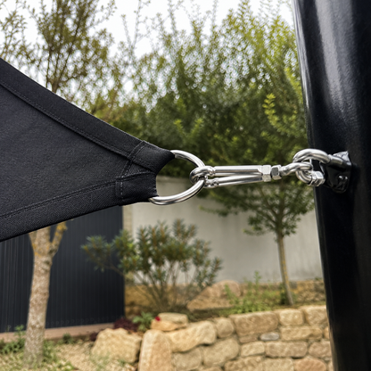 Voile d'Ombrage Rectangulaire Noir Respirante Anti-UV