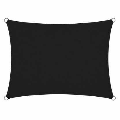 Voile d'Ombrage Rectangulaire Noir Respirante Anti-UV