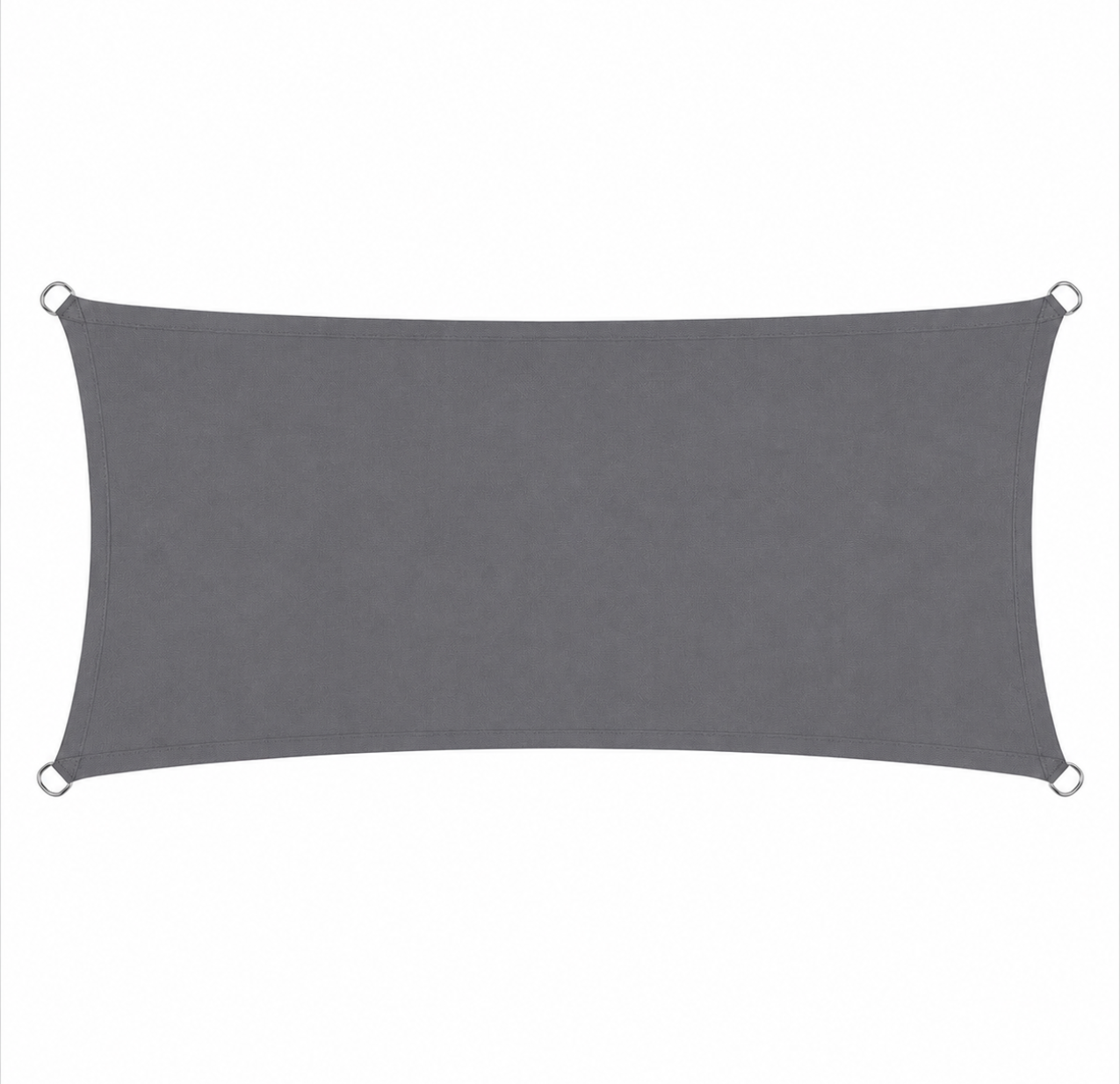 Voile d'Ombrage Rectangulaire Gris Imperméable Anti-UV