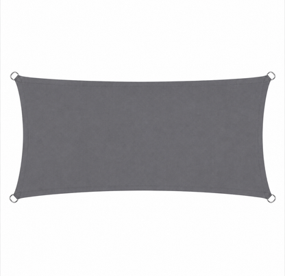 Voile d'Ombrage Rectangulaire Gris Imperméable Anti-UV