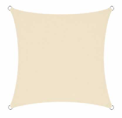 Voile d'Ombrage Carrée Beige Imperméable Anti-UV