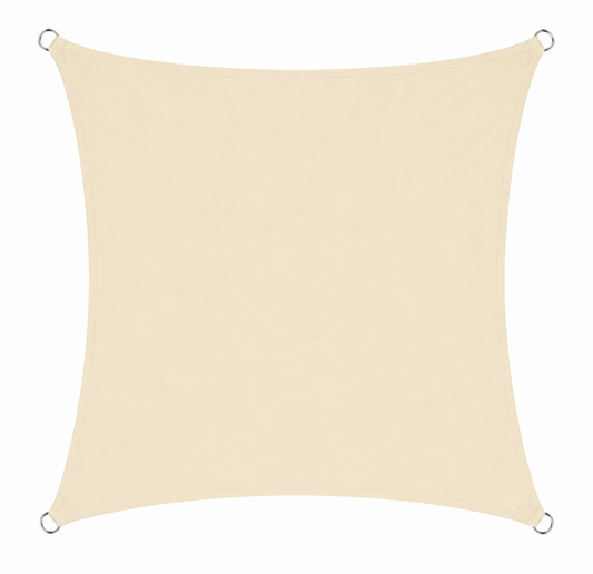 Voile d'Ombrage Carrée Beige Imperméable Anti-UV