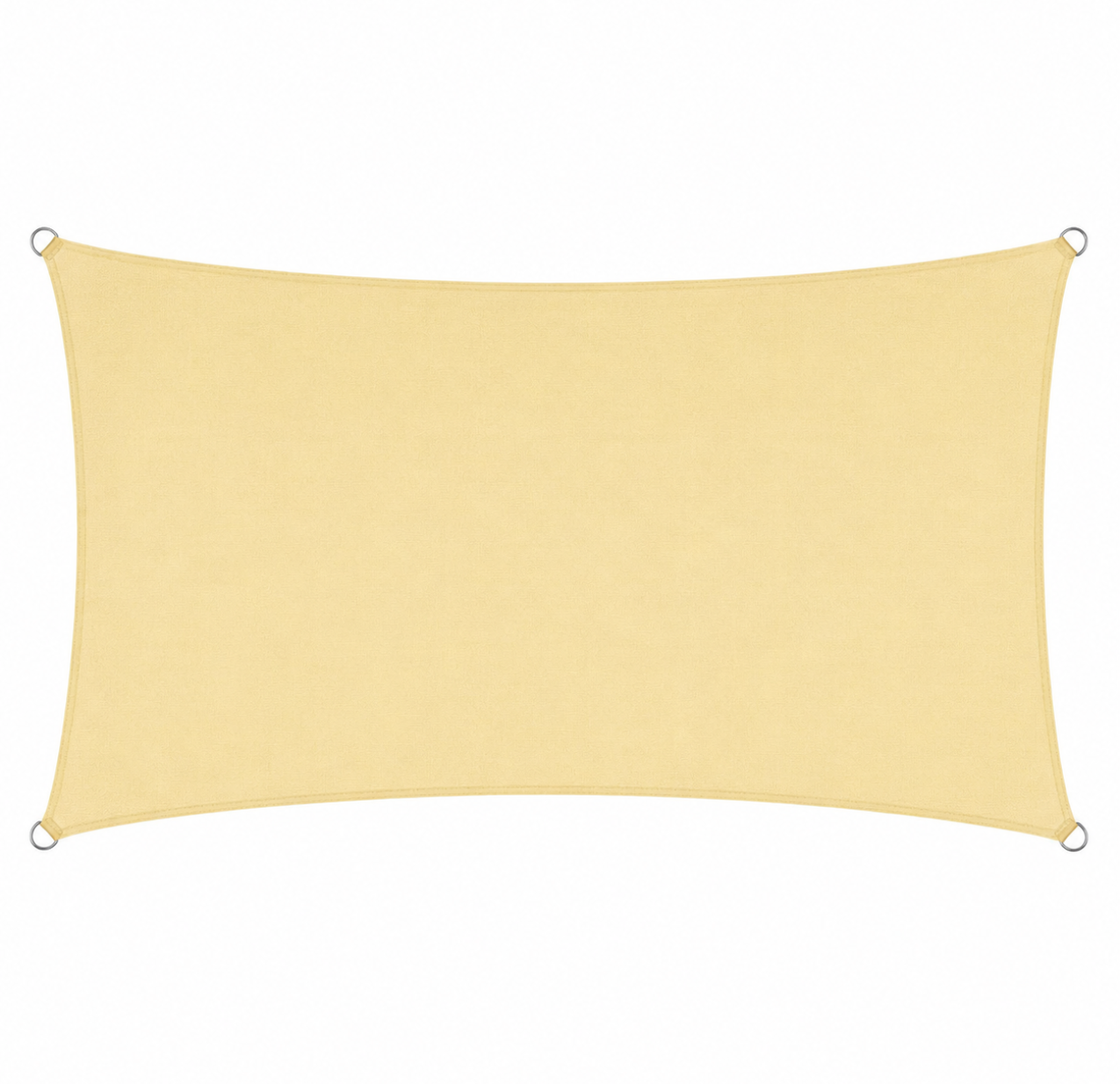 Voile d'Ombrage Rectangulaire Beige Respirante Anti-UV