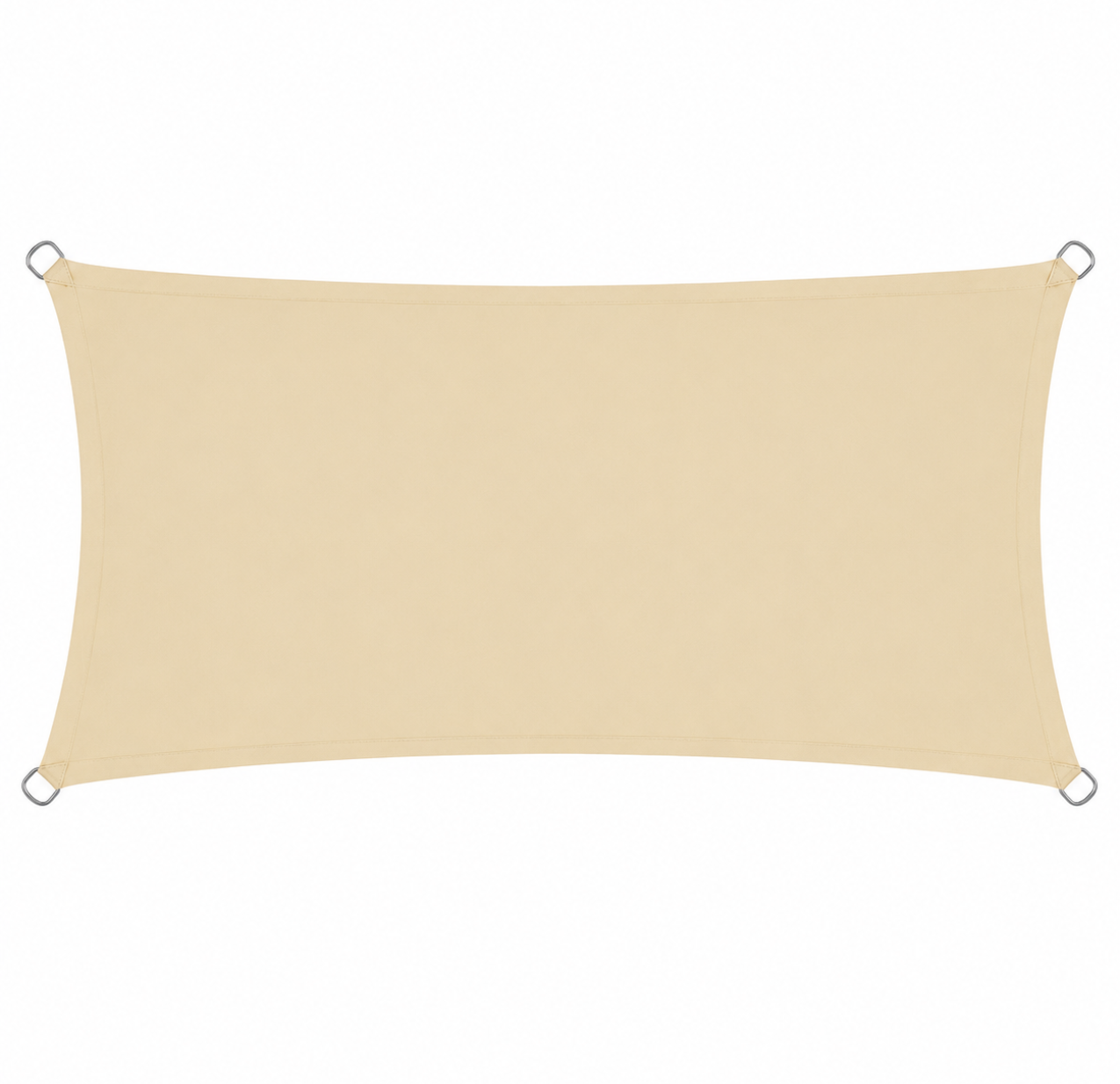 Voile d'Ombrage Rectangulaire Beige Imperméable Anti-UV