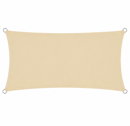 Voile d'Ombrage Rectangulaire Beige Imperméable Anti-UV