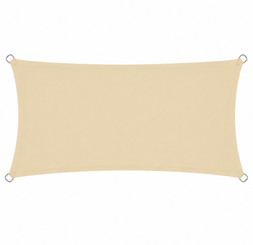 Voile d'Ombrage Rectangulaire Beige Imperméable Anti-UV