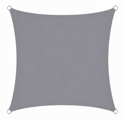 Voile d'Ombrage Carrée Gris Imperméable Anti-UV