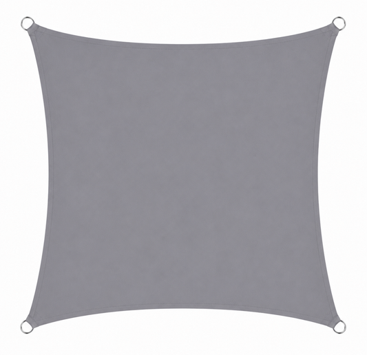 Voile d'Ombrage Carrée Gris Imperméable Anti-UV