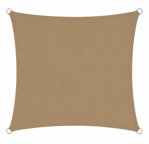 Voile d'Ombrage Carrée Sable Imperméable Anti-UV
