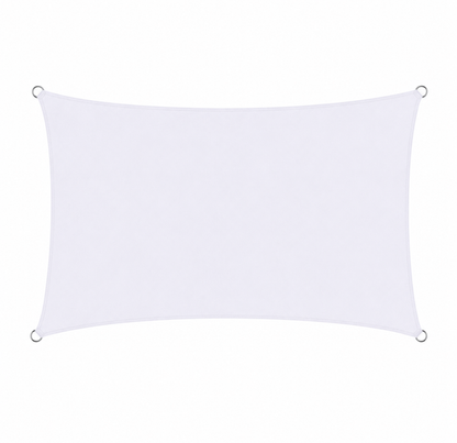 Voile d'Ombrage Rectangulaire Blanc Respirante Anti-UV