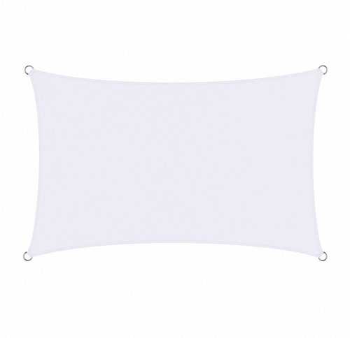 Voile d'Ombrage Rectangulaire Blanc Respirante Anti-UV