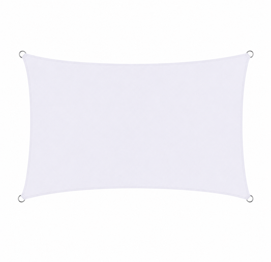 Voile d'Ombrage Rectangulaire Blanc Respirante Anti-UV