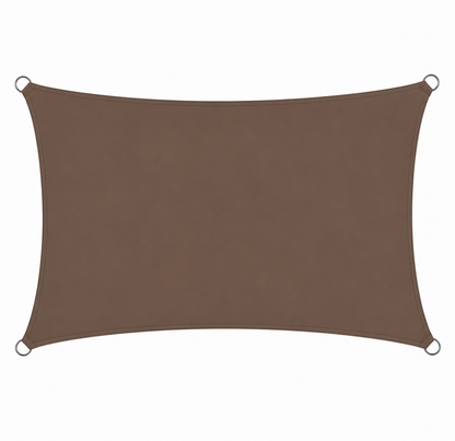 Voile d'Ombrage Rectangulaire Café Respirante Anti-UV
