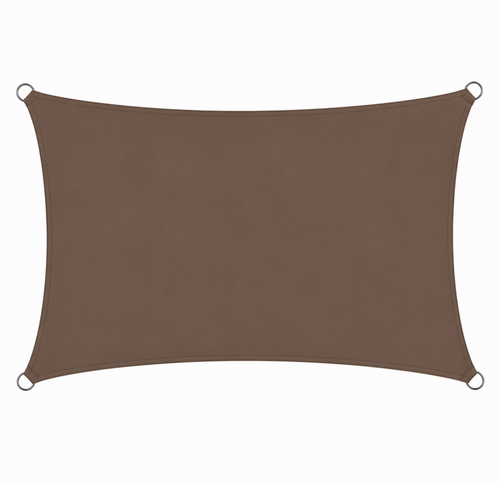 Voile d'Ombrage Rectangulaire Café Respirante Anti-UV