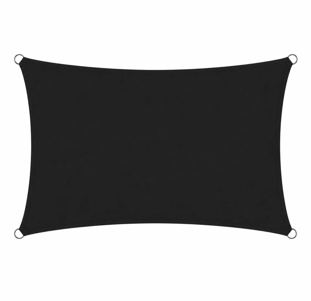 Voile d'Ombrage Rectangulaire Noir Respirante Anti-UV