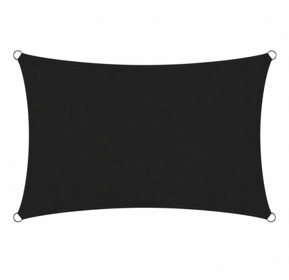 Voile d'Ombrage Rectangulaire Noir Respirante Anti-UV