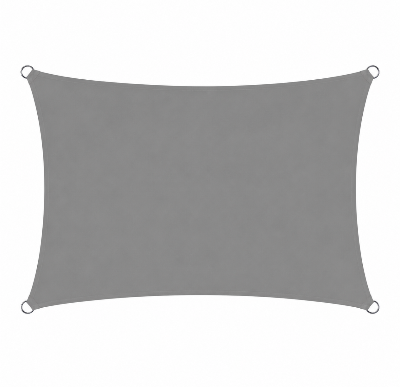 Voile d'Ombrage Rectangulaire Gris Respirante Anti-UV