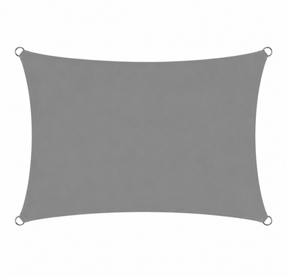 Voile d'Ombrage Rectangulaire Gris Respirante Anti-UV
