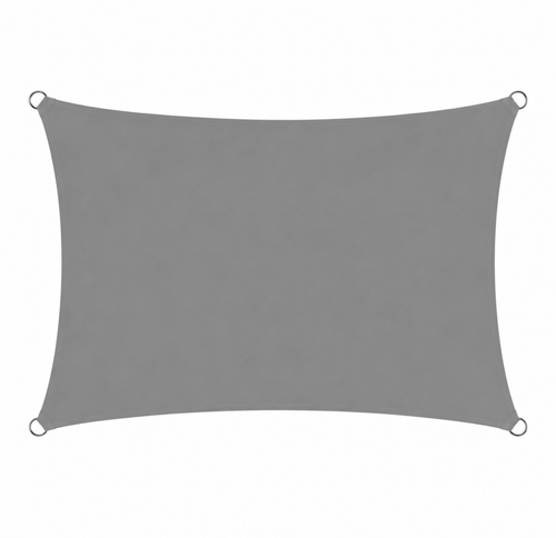 Voile d'Ombrage Rectangulaire Gris Respirante Anti-UV